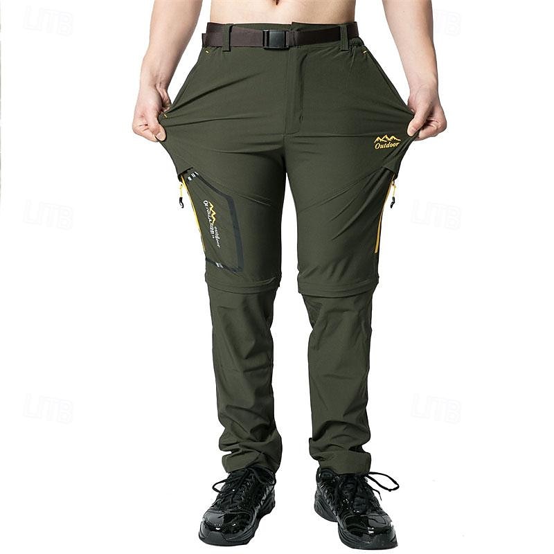 Voor heren Cargohosen Wandelbroek Tactische broek Militair Buiten Normale pasvorm waterdicht Ademend Sneldrogend Broeken / Regenbroek / Overbroek Afneembaar ontwerp Zwart Leger Groen Jagen Klimmen 2025 - $38.99 –P12