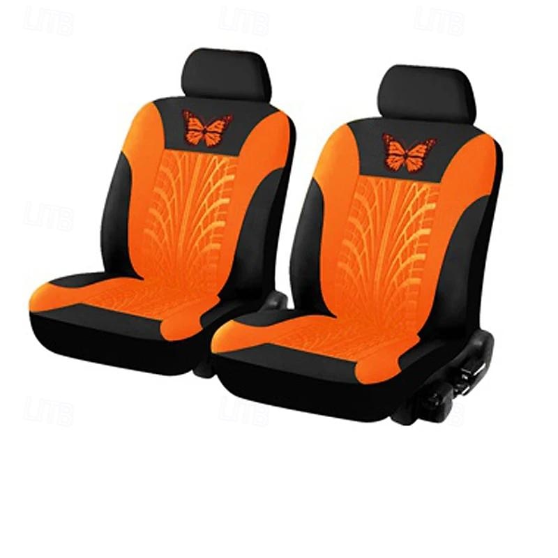 Fyautoper novas capas de assento de carro de 5/2 lugares com padrão absoluto bordado universal tecido respirável airbag seguro suv assento protetor acessórios de 2025 por $41.99 –P10