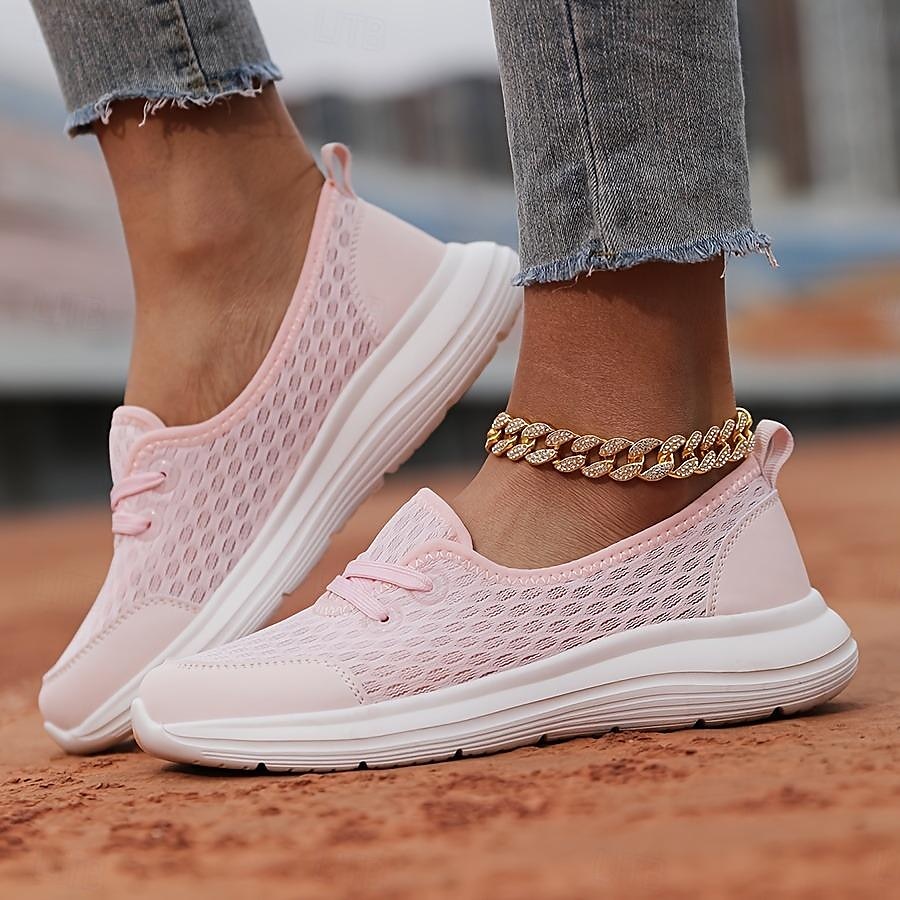 Leichte, atmungsaktive Wanderschuhe für Damen – Slip-On-Mesh-Sneaker zum Laufen und für die Freizeit 2025 - $26.99 –P10