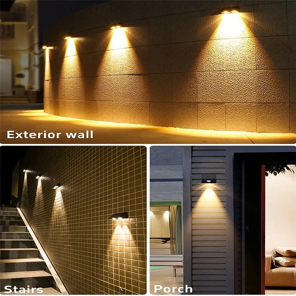 Modern Minimalist Solar Wall Washing Light, Sloar Step Stair Light Waterproof Courtyard Deck Light Garden Exterior Wall Outdoor Decor Solar Fence Lamp Garden courtyard lighting 1PC 2026 - $19.49 –P5