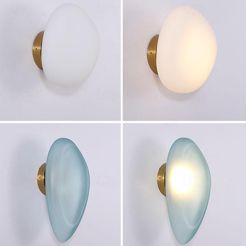 led nástěnné svítidla 7w severská nástěnná svítidla obývací pokoj designová lampa moderní sklo oblázkové nástěnné světlo dekorace ložnice osvětlení schodišťové světlo 85-265v 2025 - $124.99 –P11