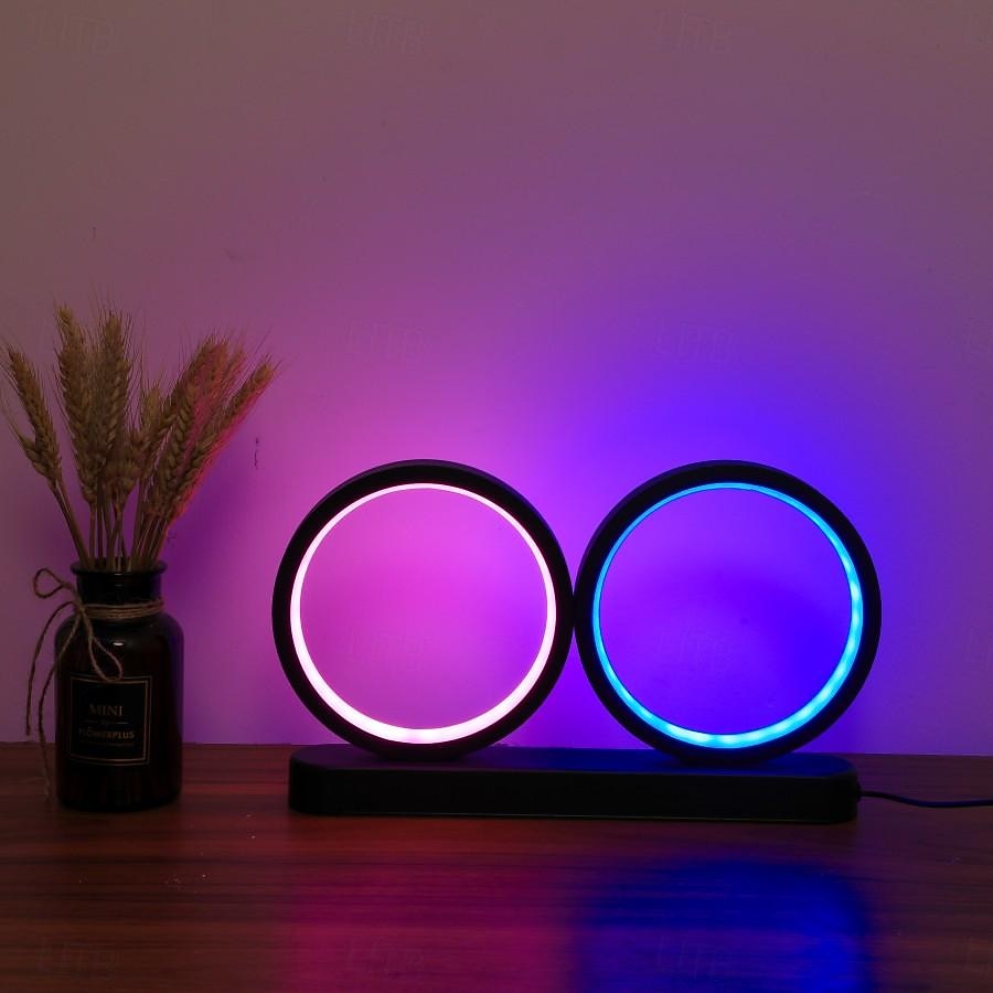 RGB Circle LED Table Lamp Minimalist Nordic Modern Decorative LED Desk Lamp for Living Room Bedroom LED colorful Lamp 2026 - $47.99 –P4