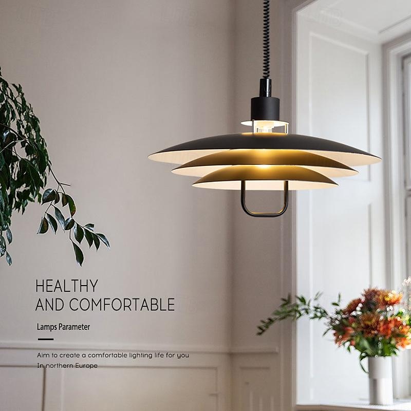 lampada a sospensione a led in vetro trasparente con design elegante 1 luce 38/48 cm in metallo stile moderno camera da letto ufficio 110-240v del 2025 a $599.99 –P6