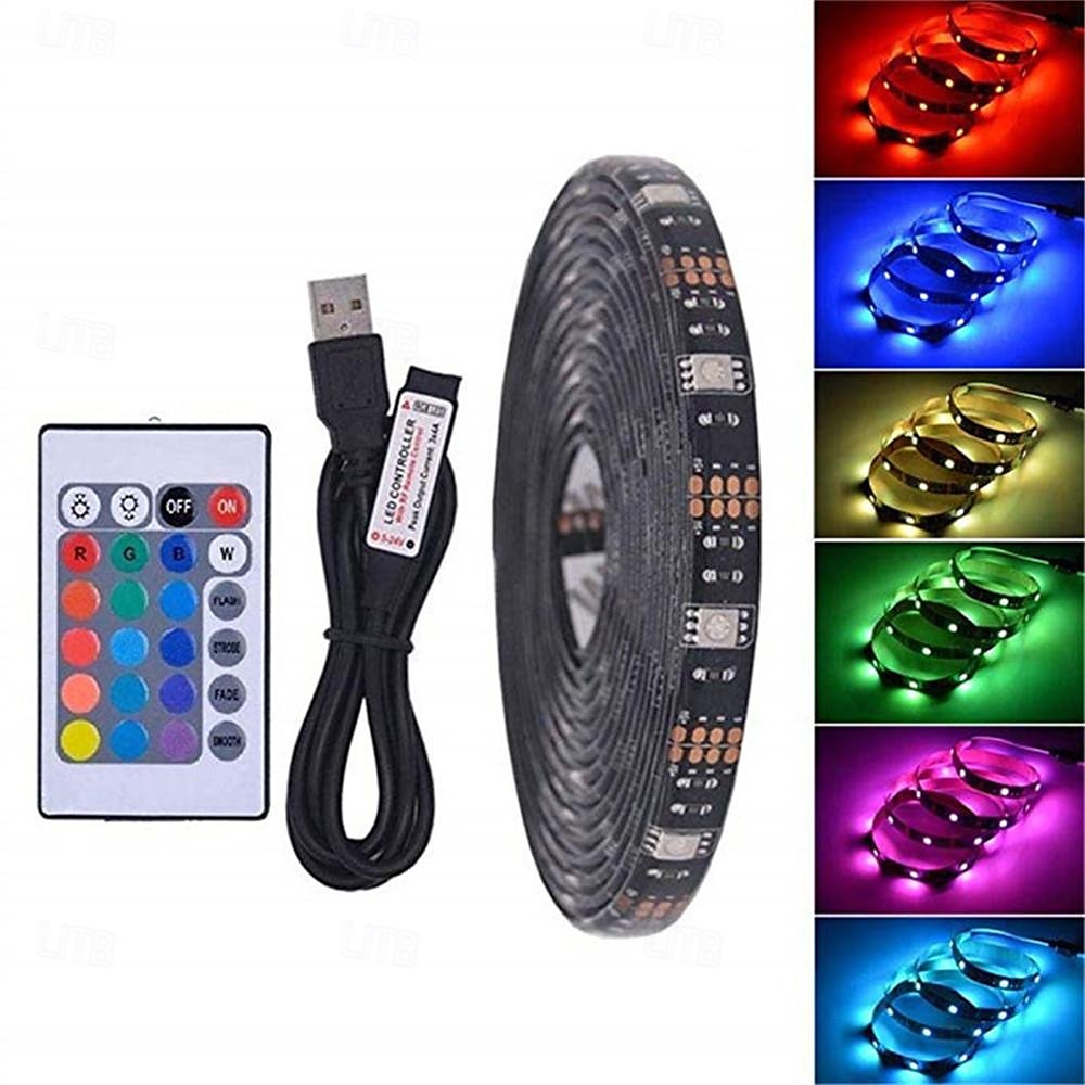 5m Luci a Stringa 150 LED 5050 SMD 1 Set RGB Striscia LED Festa Impermeabile Autoadesivo Alimentato via USB del 2025 a $13.49 –P1
