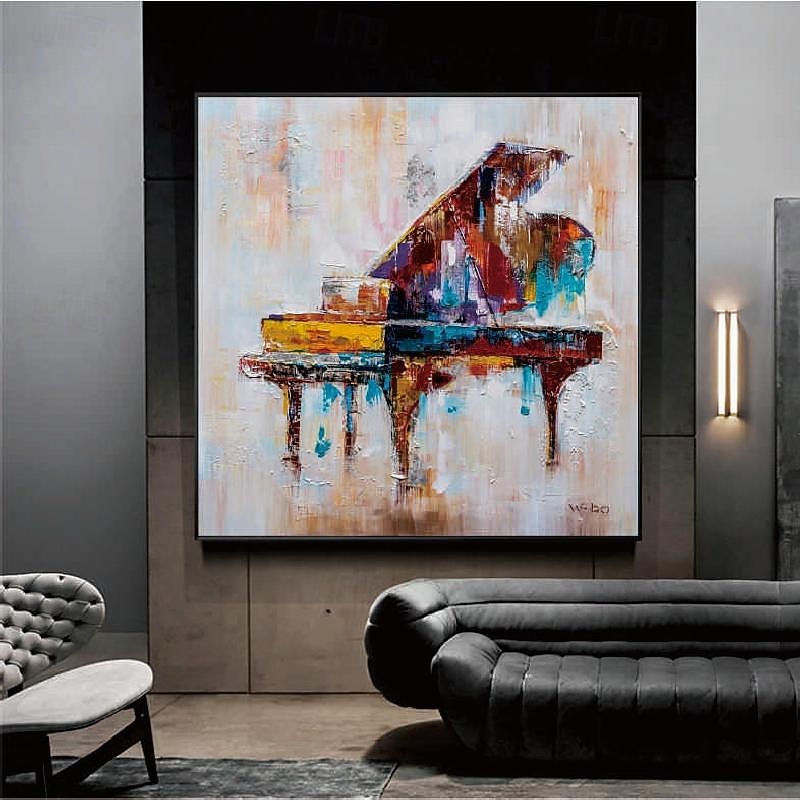 piano olieverf handgeschilderde abstracte kunst geheugen rood piano schilderij muur kunst schilderij stilleven olieverf voor woonkamer slaapkamer ingang gewikkeld canvas klaar om schilderijen op te 2026 - $98.99 –P3