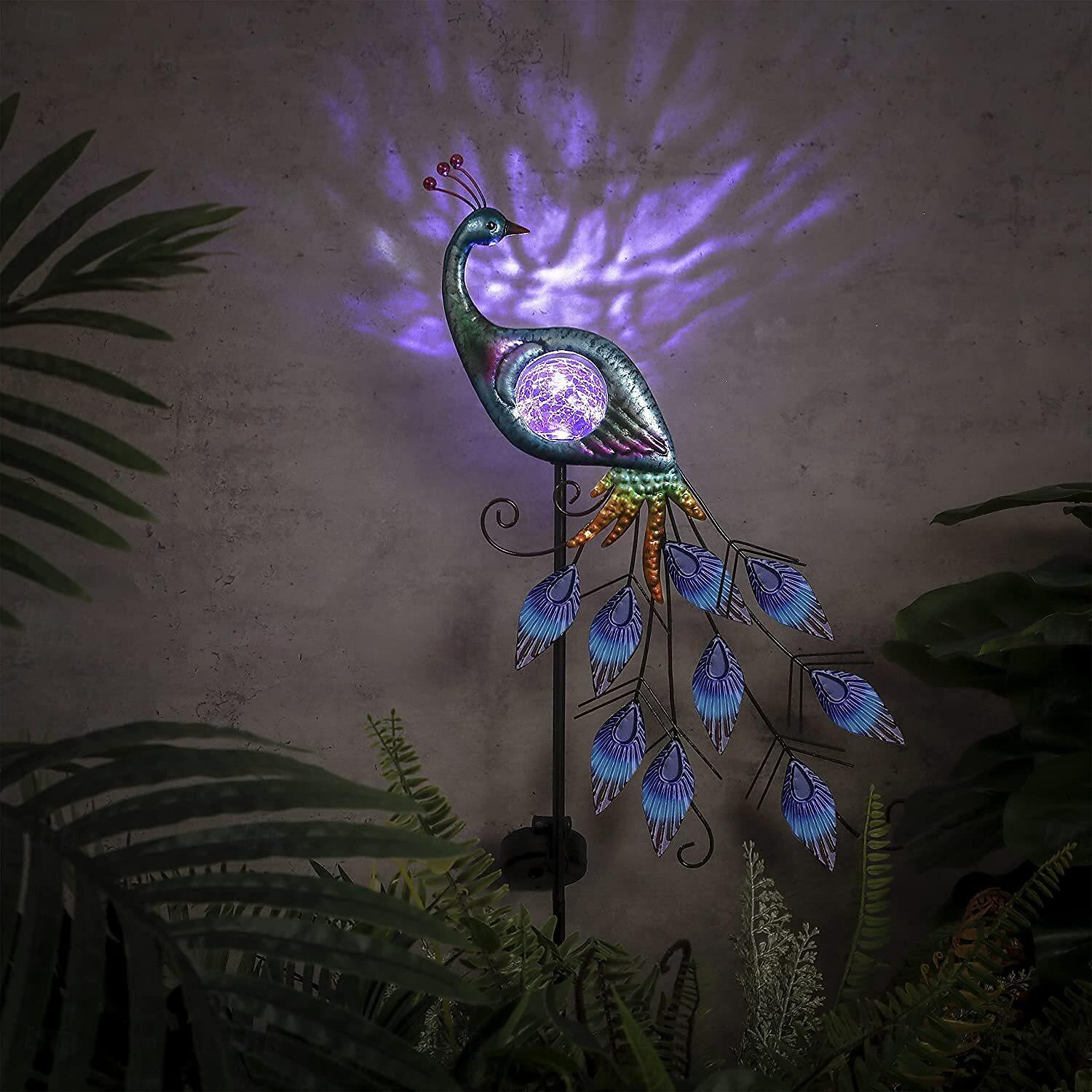 Solar Garden Lights Outdoor Metal Peacock Garden Decor Solar Path Light Stakes IP65 Waterproof Landscape Light for Outdoor Yard Walkway Patio Lawn Ornaments 2026 - $58.99 –P3