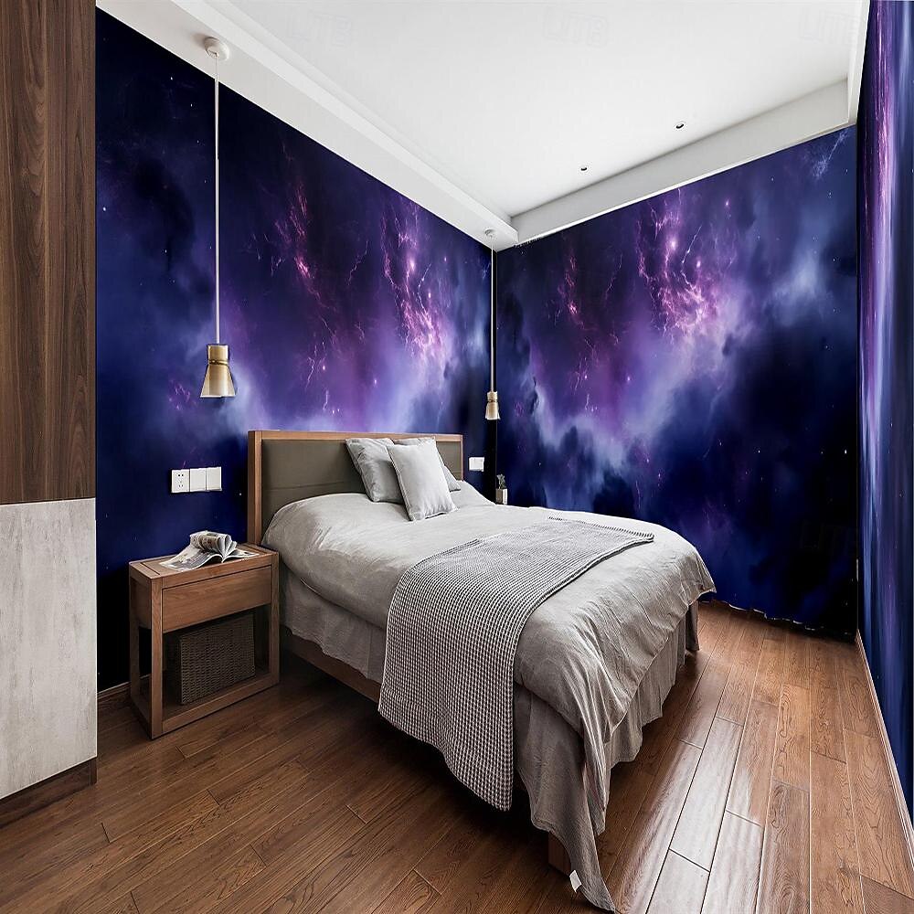 Cool Wallpapers Wall Mural Galaxy Universe Wallpaper Wall Sticker Covering Print Adhesive Required 3D Effect Canvas Home Décor 2025 - $15.49 –P1