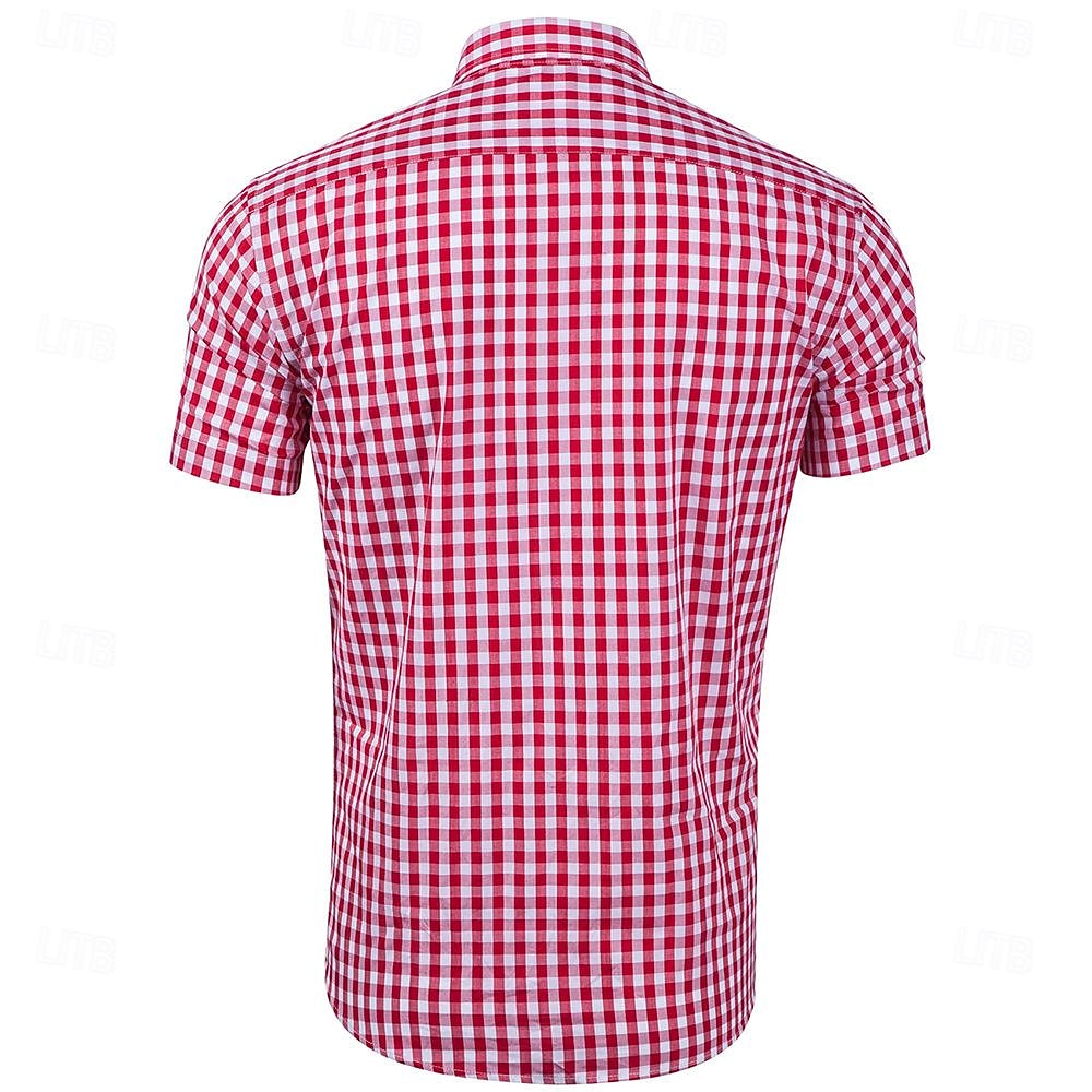 Oktoberfest Hemd Gingham overhemd Beiers Duits München Weiden Voor heren Doek in traditionele stijl 2025 - $32.99 –P12