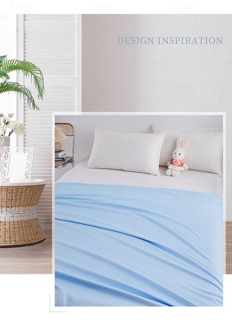 100% Bamboo Fiber Banket Washable Air-conditioned Towel Quilt Ice Silk Summer Cooling Quilt Children's Lunch Blanket 100% Viscose Derived from Bamboo 2025 - $23.99 –P2