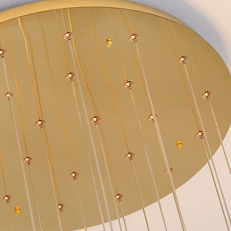 moderní led lustr 1/2/5/8/10/12/18 hlava stmívatelné světelné křišťálové závěsné svítidlo pro vysoký strop obývacího pokoje foyer chromová světla osvětlení současné stropní svítidlo lustry (12 2025 - $61.99 –P12