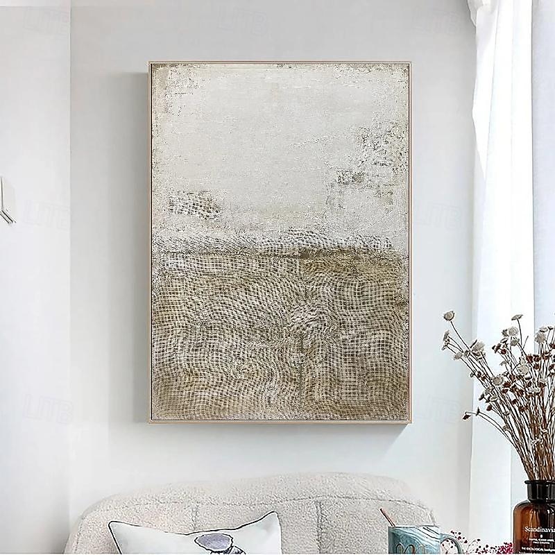 handgemaltes 3D strukturiertes weißes abstraktes Gemälde auf Leinwand 3D strukturierte Wandkunst Boho moderne Leinwandkunst Wohnzimmer Dekor Pattle Knife Ölgemälde Wohndekor Hotelkunststück 2025 - $116.99 –P2