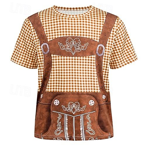 Tricou lederhosen Petrecere Casual Tricou Grafică pentru Bărbați Adulți Imprimare 3D pentru Carnaval Bere Oktoberfest Vacanță Petrecere 2026 - $20.99 –P12