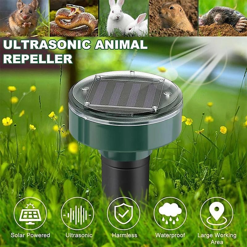 Solar Ultrasonic Mouse and Snake Repeller – Garden Pest Deterrent with Shock and Vibration, Solar Powered Lawn Protection Device 2025 - $15.99 –P11