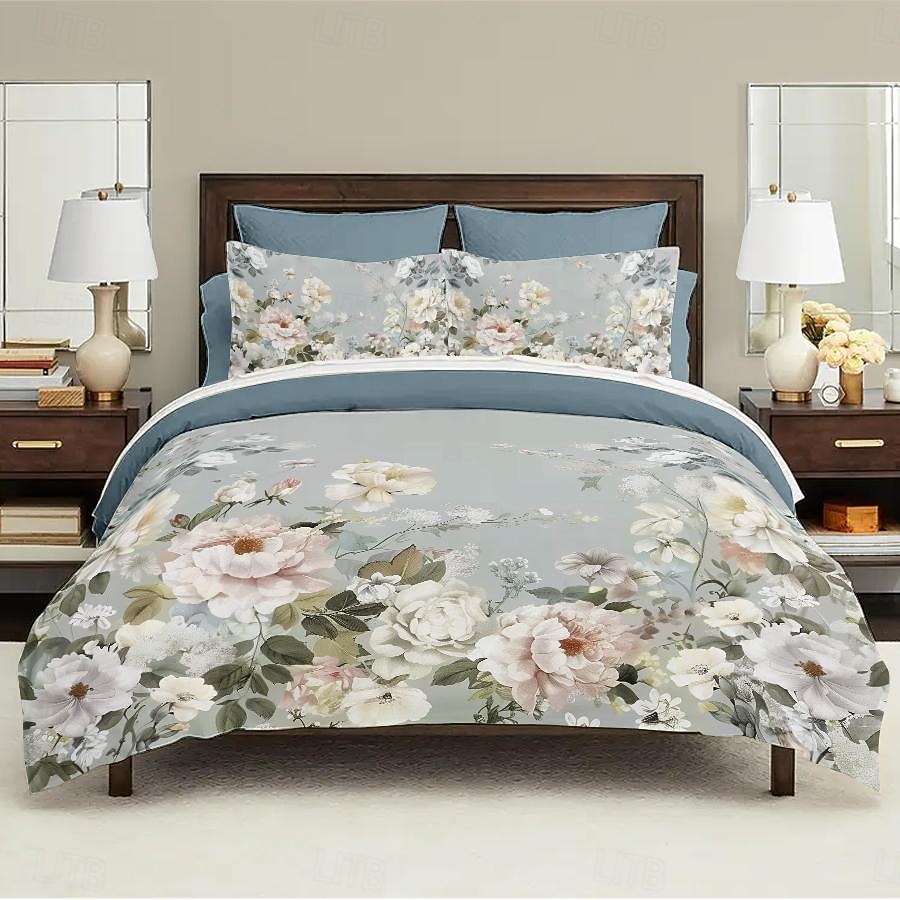 100% Cotton Vintage Floral Series Duvet Cover 3-Piece Set Short Fluff for Summer Soft Skin Friendly Comfy Lightweight 2026 - $35.99 –P19