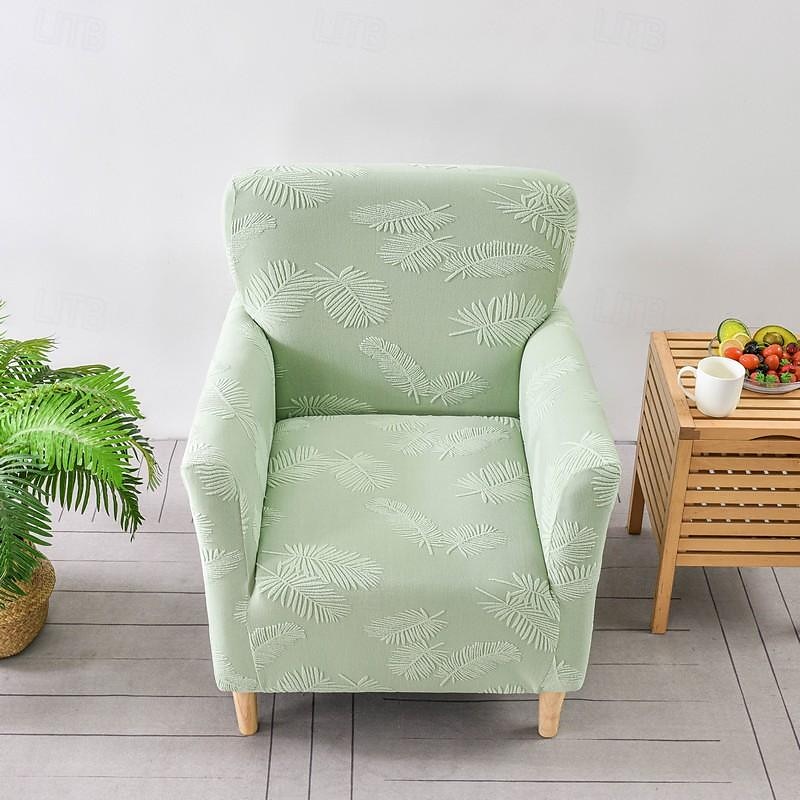 lenestoltrekk badekar stol slipcover t-formet jacquard til stue soverom kontor elastisk enkelt sofatrekk hjem bardisk 2025 - $31.99 –P8