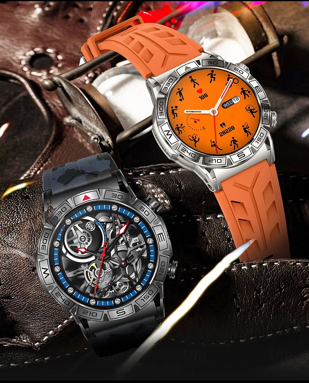 Έξυπνο ρολόι 2024 1,43 ιντσών amoled smartwatch υψόμετρο πυξίδα ατμοσφαιρικής πίεσης ρολόι bluetooth βηματόμετρο υπενθύμισης κλήσεων παρακολούθησης δραστηριότητας με android ios γυναίκες άνδρες 2025 - $62.79 –P1