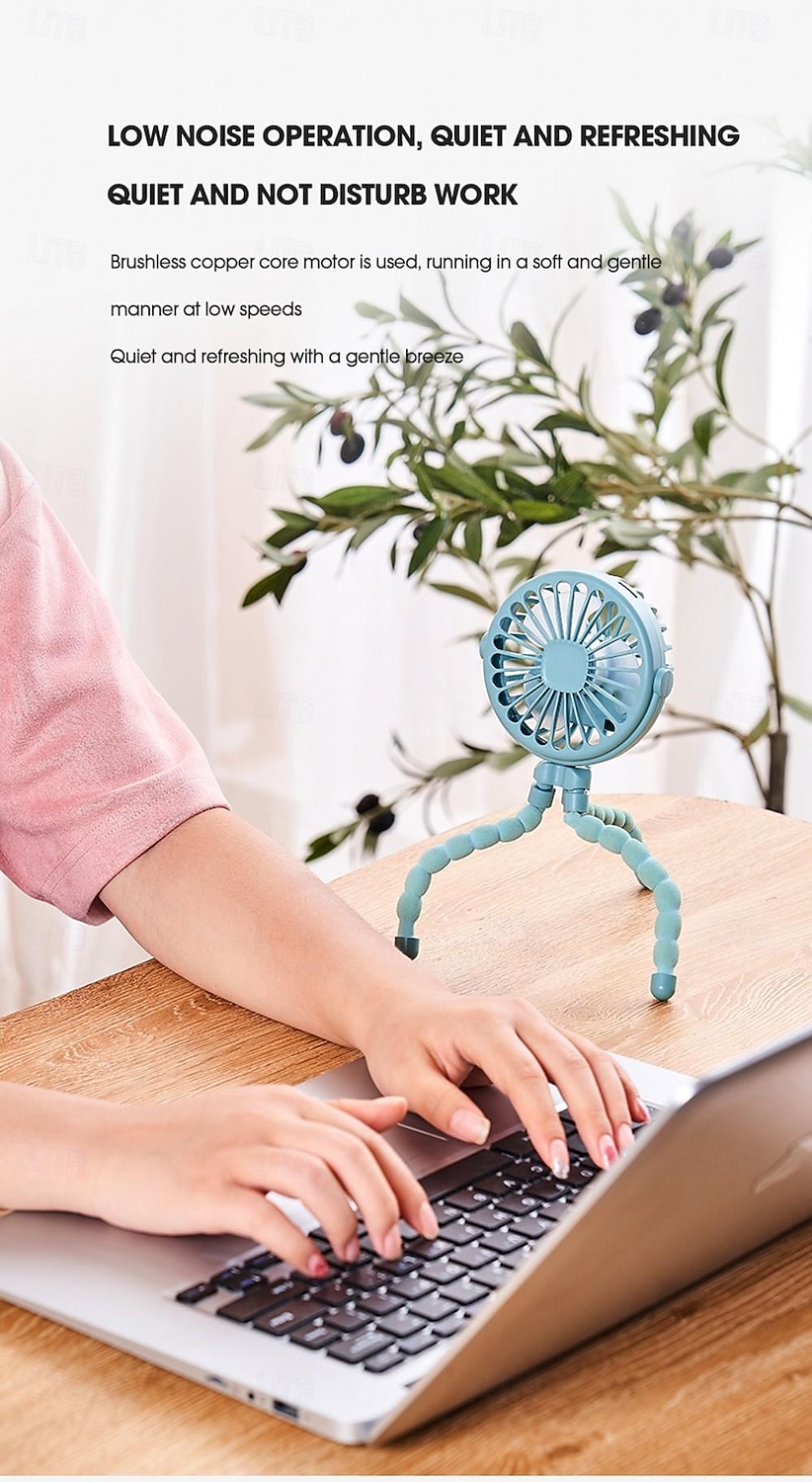 Octopus Fan Easy to Carry Multi-Functional Folding Office Desktop Outdoor Camping Stroller Handheld Fan Baby Stroller Fan Hand Held Bicycle Portable FanVentilator Silent Outdoor Cooler Neck Fan 2025 - $15.49 –P13
