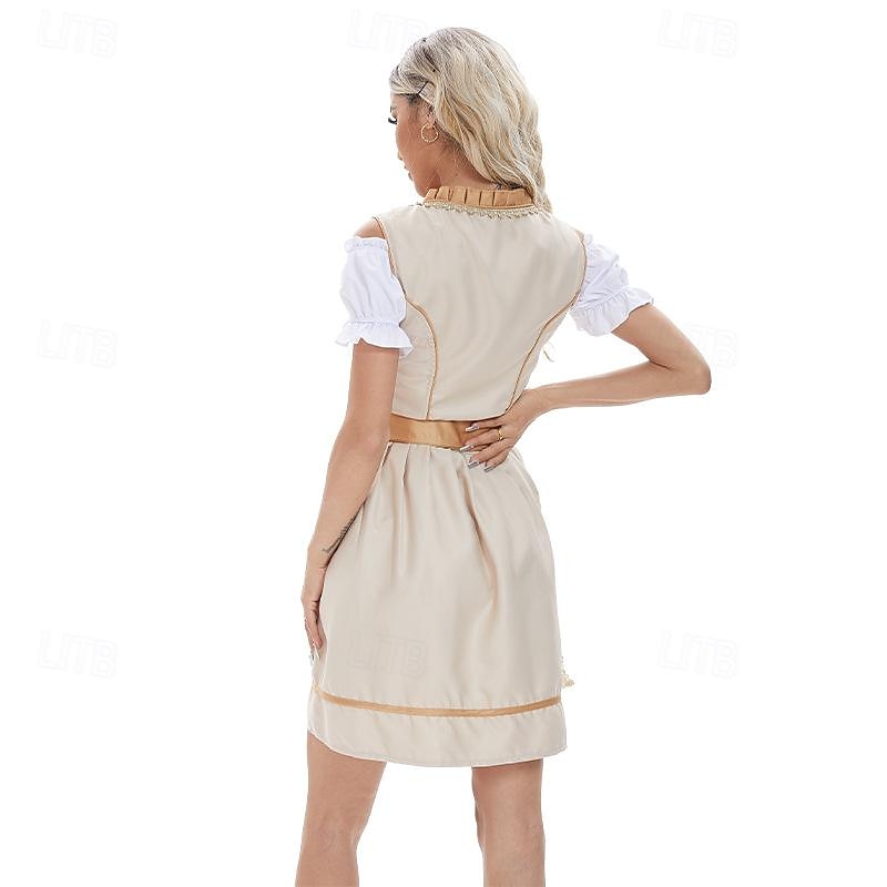 Oktoberfest Jurken Dirndl Dirndl-blouse Beiers hulp in de huishouding Duits München Weiden Doek in traditionele stijl Blouse 2025 - $63.99 –P15