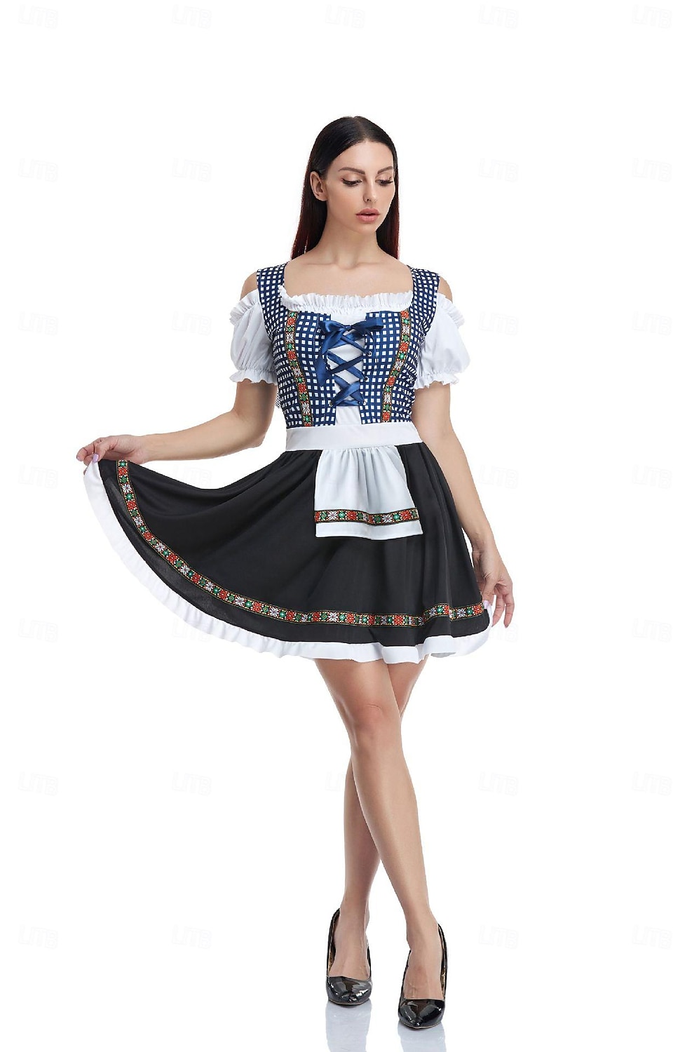 Carnevale Birra Oktoberfest Abiti Gonna a cerchio Tutu Bavarese Cameriera Tedesco Monaco di Baviera Prati Per donna Panno in stile tradizionale Vestito Grembiule Calzini del 2025 a $47.99 –P11