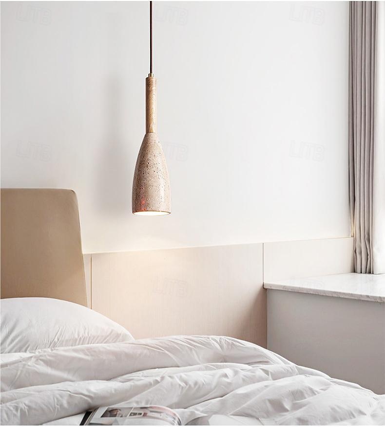 LED Pendant Light Minimlist  Stone Nordic Hanging Light 1-Light 10 cm Bedroom Dining Room 110-240V 2026 - $279.99 –P6