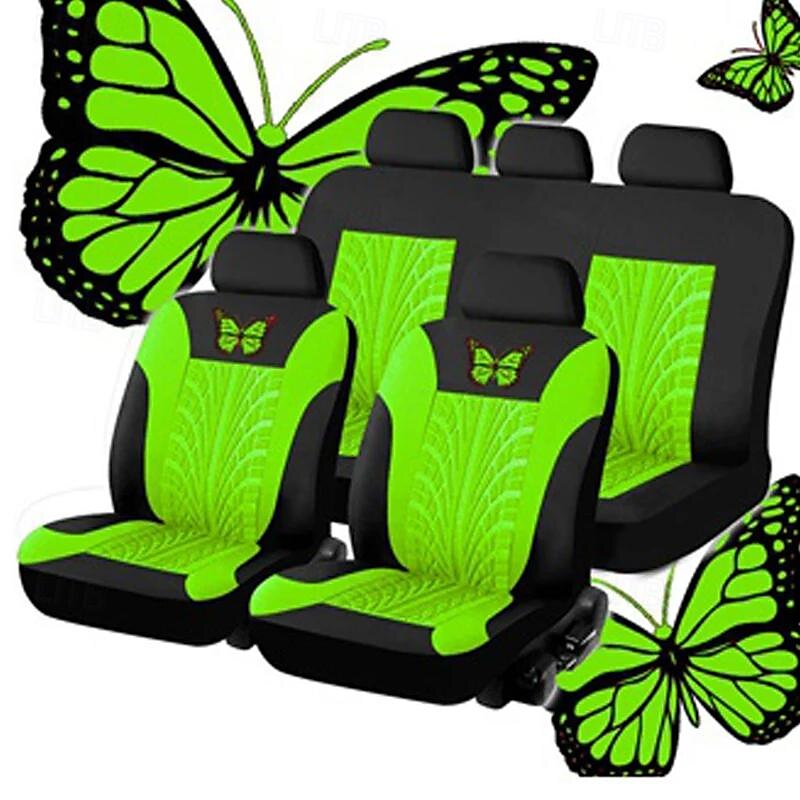 Fyautoper novas capas de assento de carro de 5/2 lugares com padrão absoluto bordado universal tecido respirável airbag seguro suv assento protetor acessórios de 2025 por $41.99 –P5