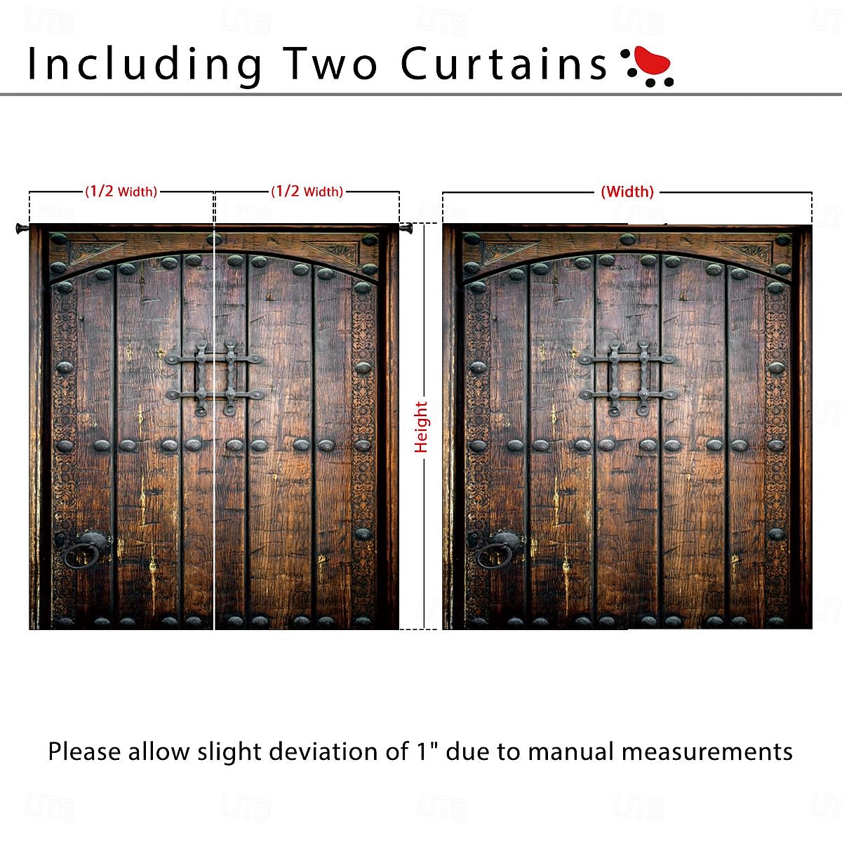 Vintage Wooden Blackout Curtains Door Insulation Outdoor Balcony Rest Living Room Home Decoration 2-piece Set of 3d Digital Printing Perforated 2025 - $39.99 –P3