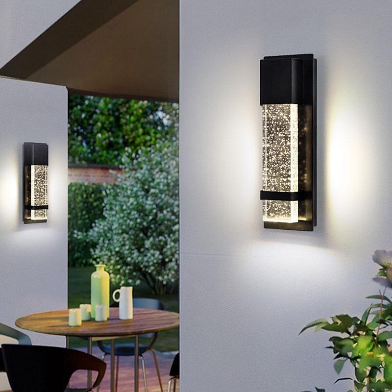 LED Outdoor Wall Light Warm White 20W Villa Exterior Wall Lamp Exterior Wall Sconce Light Fixture with Seeded Glass Shade Socket Waterproof Wall Mount Light for Porch Doorway Garag 110-240V 2025 - $165.99 –P8
