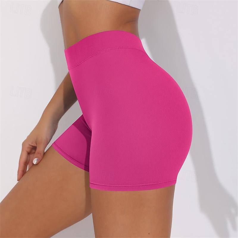 Women's Gym Shorts Yoga Shorts Workout Shorts High Waist Yoga Gym Workout Pilates Shorts Black White Royal Blue Sports Activewear Stretchy Slim 2025 - $12.39 –P20