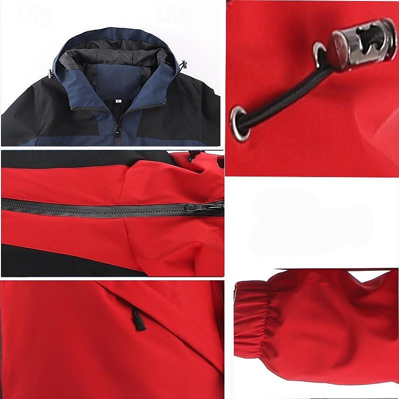 Муж. Куртка для туризма и прогулок Дождевая куртка для туризма и прогулок Дождевик Весна Осень на открытом воздухе Пэчворк Водонепроницаемость Быстровысыхающий Дышащий Жакет Односторонняя 2026 - $36.99 –P9