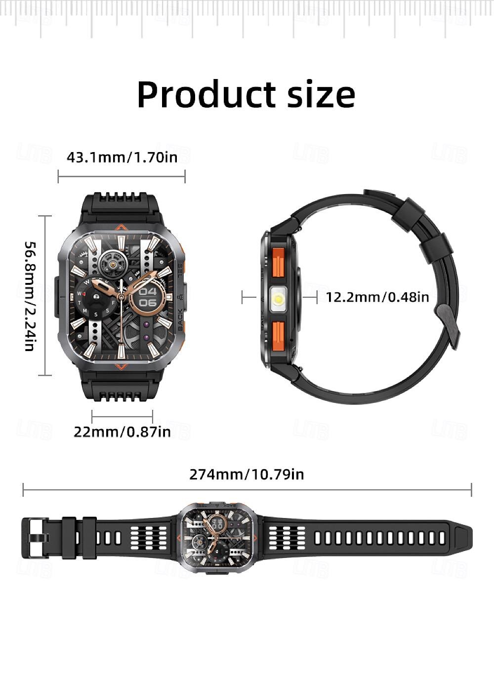 696 S50 Montre intelligente 2.02 pouce Smartwatch Montre Connectée Bluetooth ECG + PPG Podomètre Rappel d'Appel Compatible avec Android iOS Femme Hommes Mode Mains-Libres Rappel de Message IP 67 de 2025 ? $54.99 –P15
