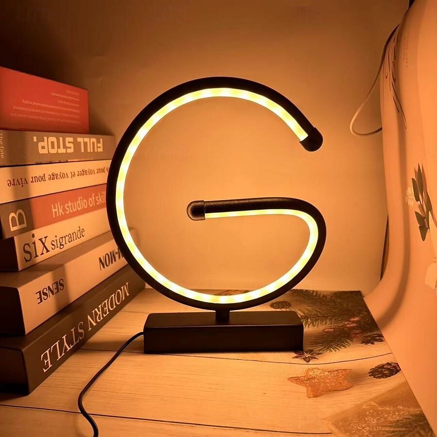 lampada da tavolo a led usb controllo touch curva - lampada da tavolo moderna a spirale lampada da comodino con 3 colori di luci a led del 2025 a $30.99 –P1