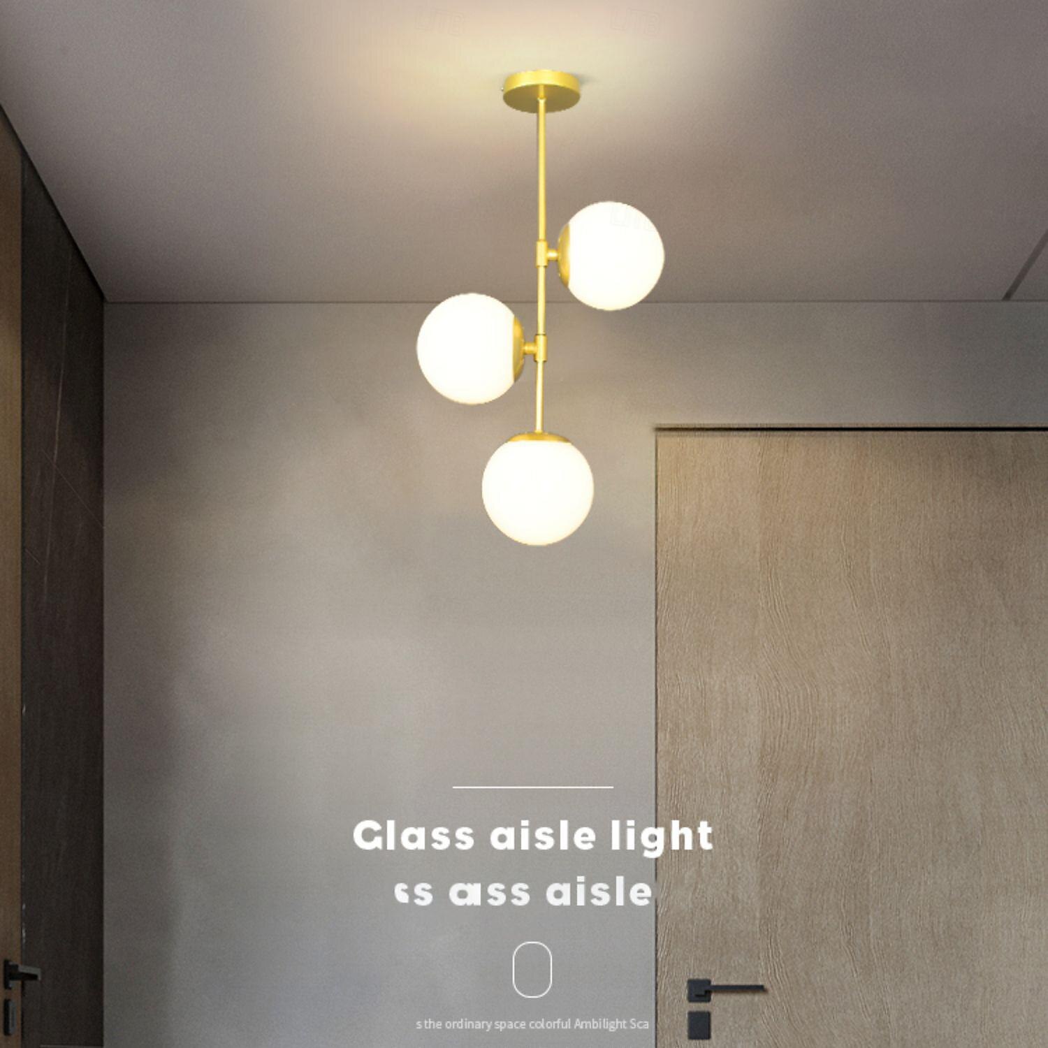 lampada a sospensione a led multi luci scala a chiocciola casa di lusso 3 luci 28 cm vetro moderno stile nordico caffè ufficio 110-240 v del 2025 a $399.99 –P2