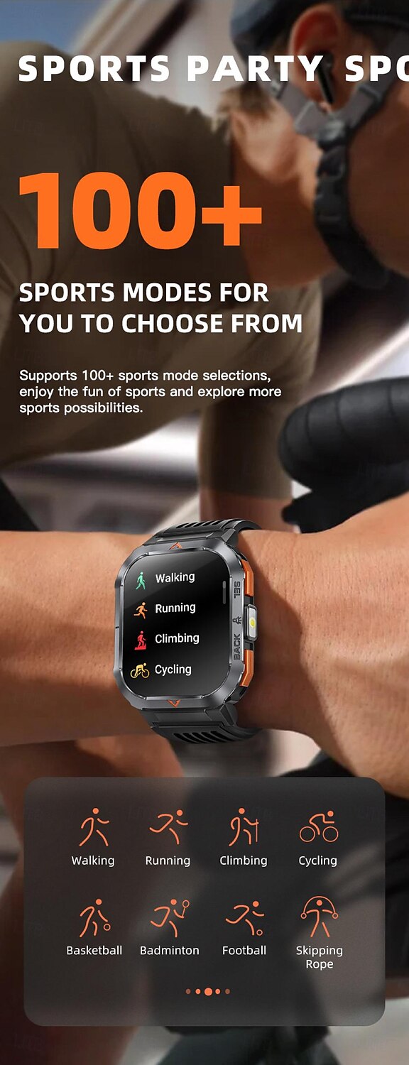 696 S50 Montre intelligente 2.02 pouce Smartwatch Montre Connectée Bluetooth ECG + PPG Podomètre Rappel d'Appel Compatible avec Android iOS Femme Hommes Mode Mains-Libres Rappel de Message IP 67 de 2025 ? $54.99 –P8