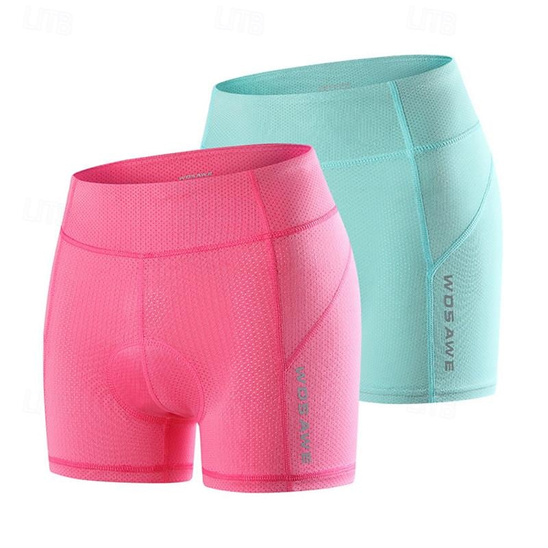 WOSAWE Dame Sykkelshorts Fôrede sykkelshorts Sykkel Shorts Fôrede shorts Slank Fasong sport Pustende Hurtigtørkende Høy Elastisitet Bekvem Svart Rosa Klær Sykkelklær 2025 - $31.99 –P14