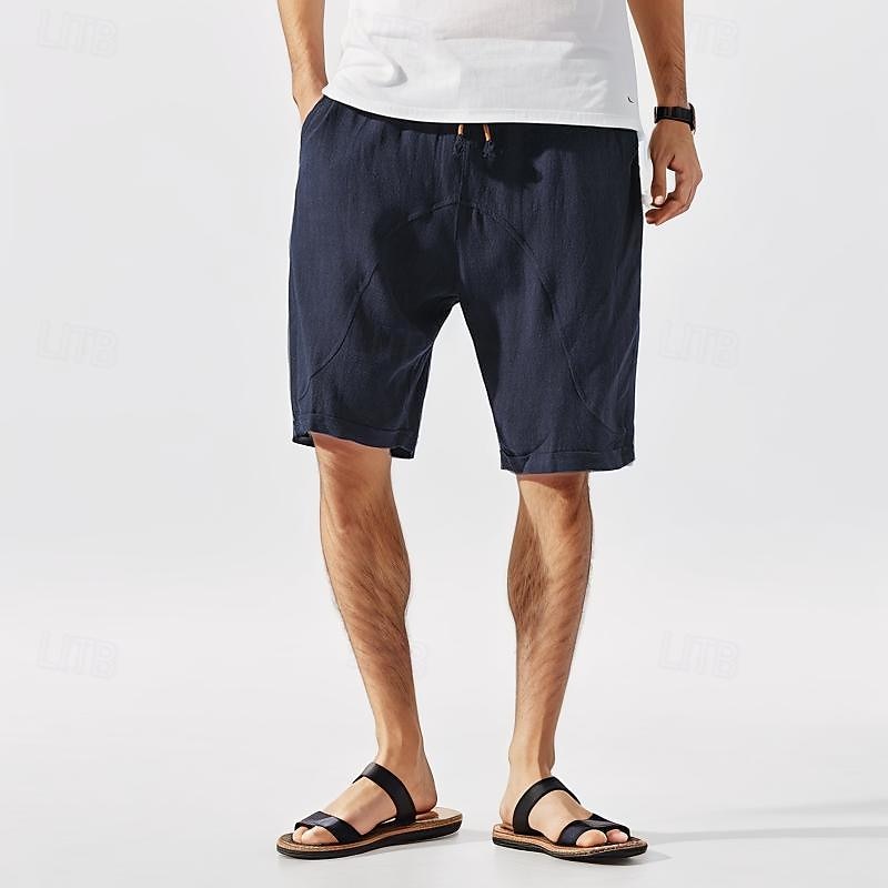Férfi Vászon rövidnadrág Nyári rövidnadrág Strand rövidnadrág Alkalmi rövidnadrág Zseb Egyszínű Sport Rövid Hétköznapi Szabadság Tengerpart Szabadság Hawaii Fekete Lóhere Alacsony csípő 2025 - $21.99 –P7