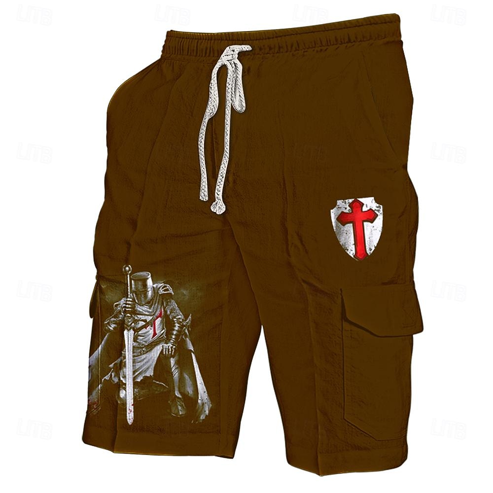 Bărbați Σταυρός Pantaloni Scurți Talie medie Vacanță Modă Șic Stradă În aer liber Casual Concediu Buzunare laterale Cordon Designer Îmbrăcăminte 2025 - $19.99 –P6