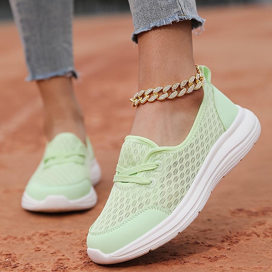 Leichte, atmungsaktive Wanderschuhe für Damen – Slip-On-Mesh-Sneaker zum Laufen und für die Freizeit 2025 - $26.99 –P15