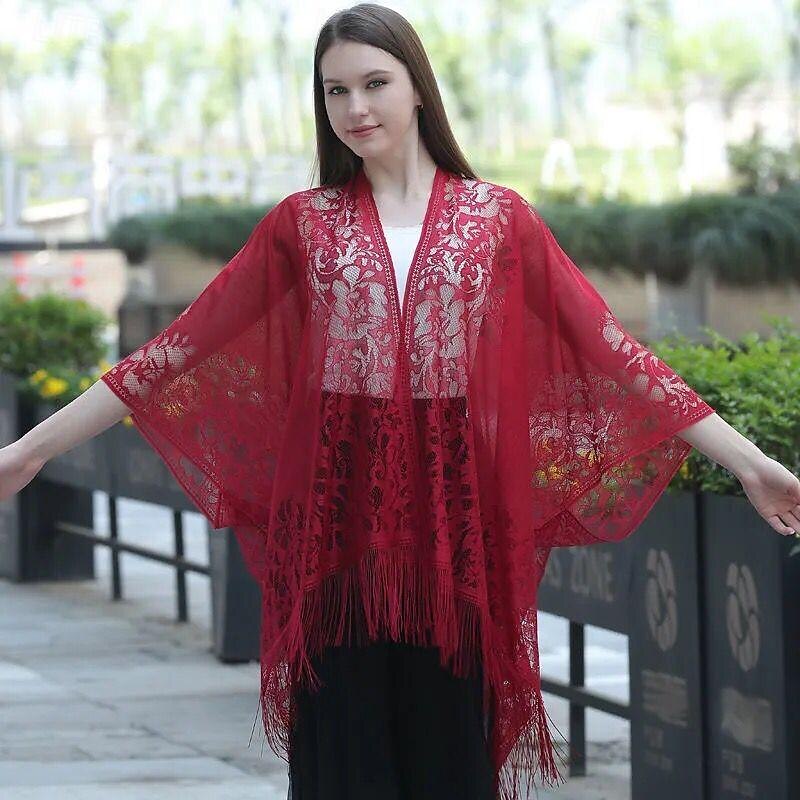 Shawls Women's Wrap Elegant Bridal Sleeveless Polyester Wedding Wraps With Pure Color For Party Spring & Summer 2025 - $17.99 –P3