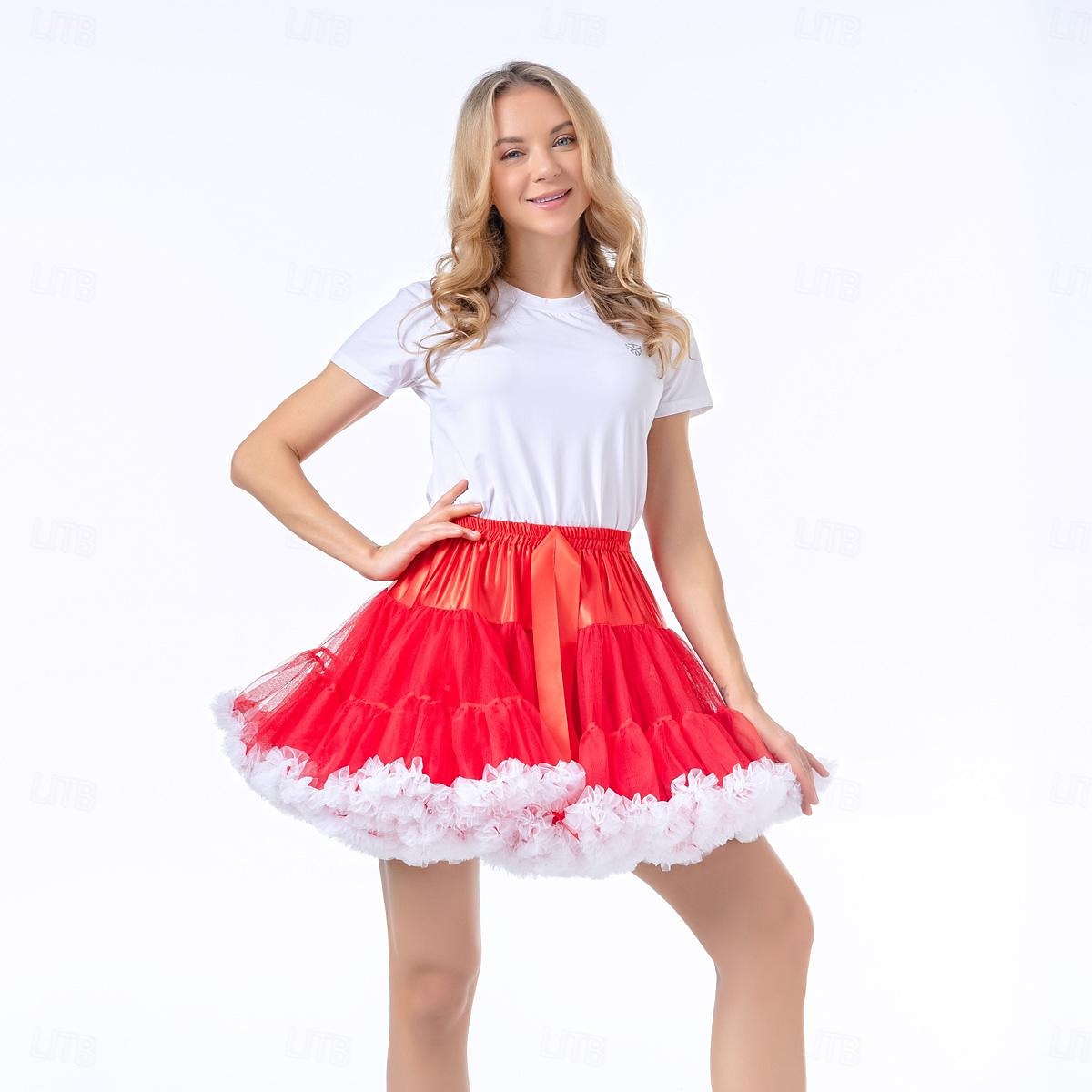 Retro 50. léta Spodnička Sukénka Pod sukní Princeznovské Dámské předvečer Všech svatých Karneval Plesová maškaráda loučení se svobodou nevěsty Dospělí Sukně 2025 - $24.99 –P8