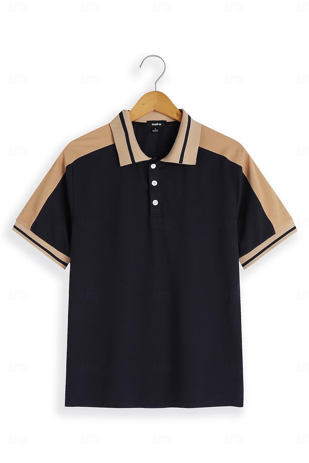 Férfi Button Up Polos Golfing Hétköznapi Szabadság Hajtóka Rövid ujjú Divat Alap Színes Kollázs Hímzett Nyár Normál Bor Fekete Sötétkék Lóhere Világoskék Szürke Button Up Polos 2025 - $18.99 –P2