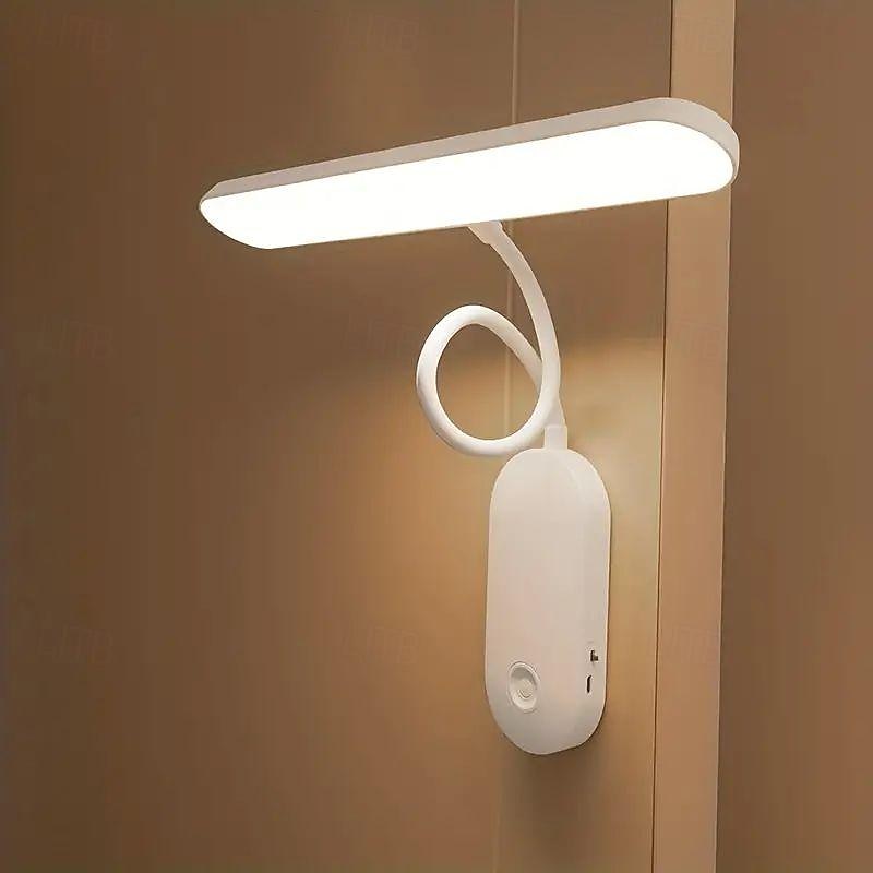 One Pack of LED Three-color Stepless Dimming, Eye-protecting Study Lamp, Rechargeable and Plug-in Dual-purpose, Student Dormitory Artifact, Office Reading Lamp, Bedroom Bedside Wall Lamp 2025 - $18.99 –P2