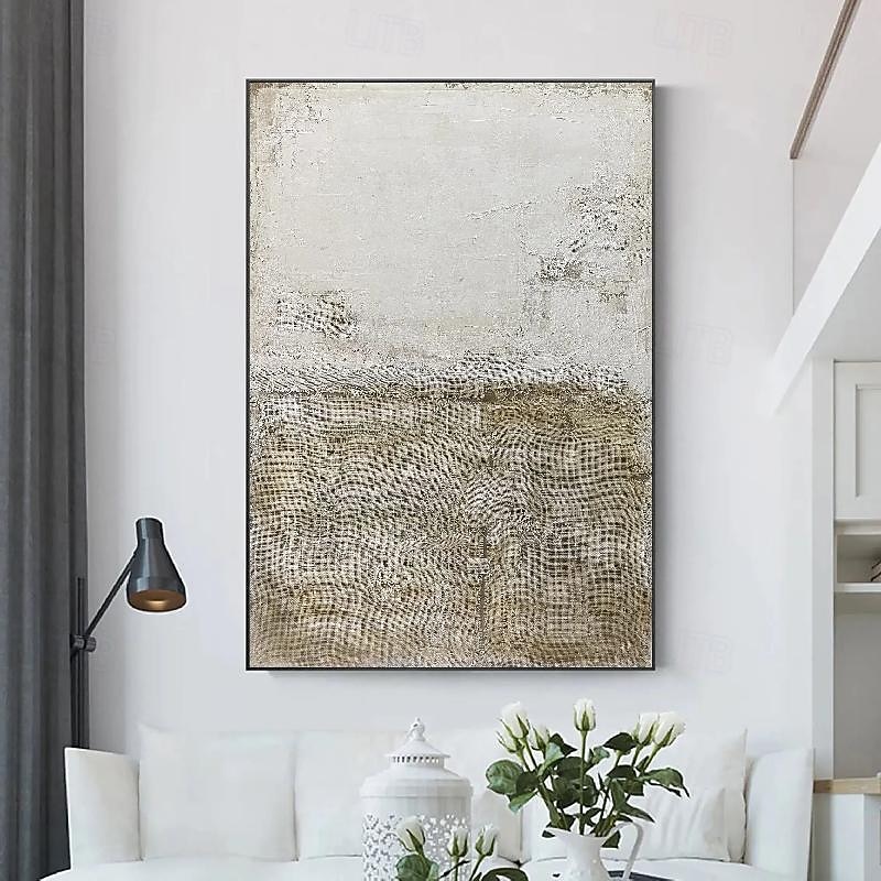 handgemaltes 3D strukturiertes weißes abstraktes Gemälde auf Leinwand 3D strukturierte Wandkunst Boho moderne Leinwandkunst Wohnzimmer Dekor Pattle Knife Ölgemälde Wohndekor Hotelkunststück 2025 - $116.99 –P1