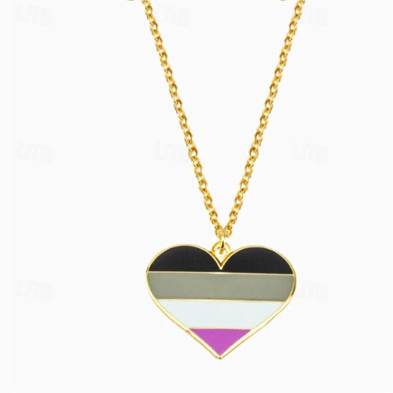 trots maan regenboog liefde vormige hanger ketting gepersonaliseerde mode eenvoudige homoseksuele enkellaags halsketting 2025 - $24.99 –P8