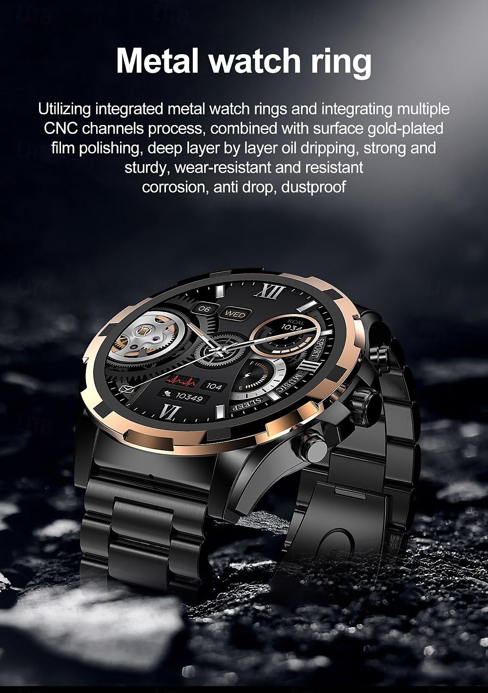 696 HK98 Smartwatch Fitness Tracker EKG PPG Bluetooth-Anruf Erinnerung Android iOS IP67 48mm 1.43" 2025 - $63.99 –P5