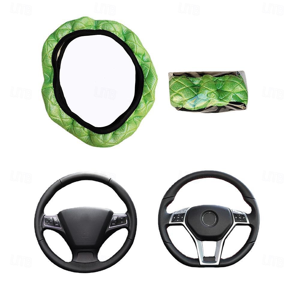FYAUTOPER Car steering wheel cover new flash gold quilted three-dimensional without inner ring tightness 1 PCS 2025 - $10.99 –P3