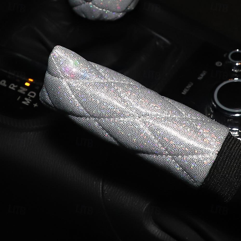 FYAUTOPER Flash gold quilted diamond-like handbrake set gear set two-piece circular head handle set 2025 - $7.99 –P4