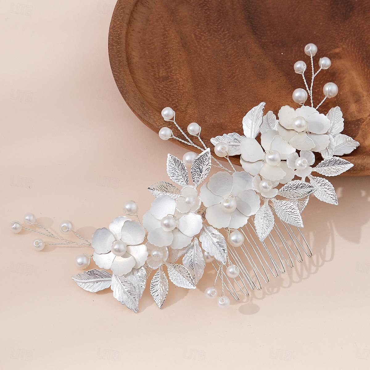 Peines de pelo Vestimenta de Cabeza Perla Artificial Legierung Boda cóctel Elegante Lujo Con Perlado Artificial Color Puro Celada Sombreros 2025 - $14.99 –P4