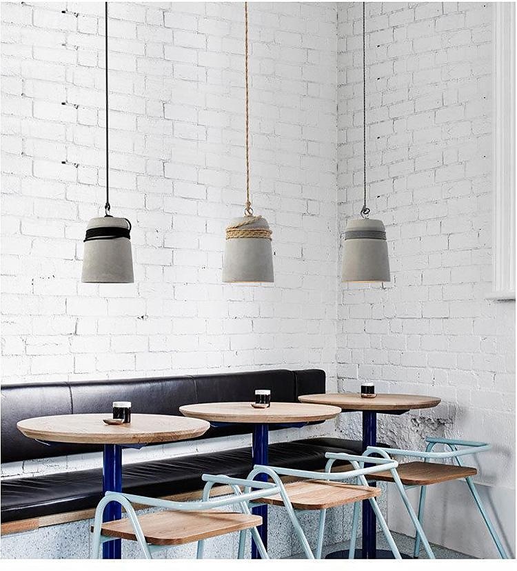 Industry Concrete Pendant Light in Gray Finish, E27 Bell Shape Shade Industrial Hanging Chandelier, Mini Cement Hanging Lighting Fixture, for Kitchen Island Dining Living Room Bedroom 2025 - $152.99 –P5
