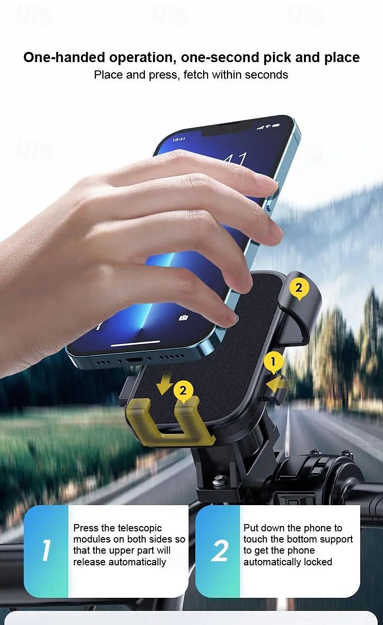 Electric Rider Rack Motorcycle Mobile Phone Stand Shockproof Battery Bike Bike Takeout Rider Navigation Stand 2025 - $13.99 –P2