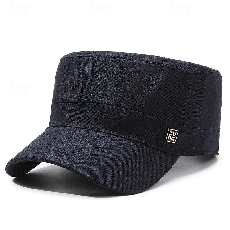 Pánské Unisex PLacatá čepice Kšiltovka Vojenská čepice Kadetský klobouk Černá Námořnická modř Polyester Vinobraní Módní Na běžné nošení ulice Denní Bez vzoru Nastavitelná Prodyšné 2025 - $6.49 –P4